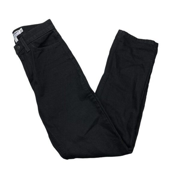 AMERICAN APPAREL Straight Leg Jean Sz 24 Black - Picture 2 of 5